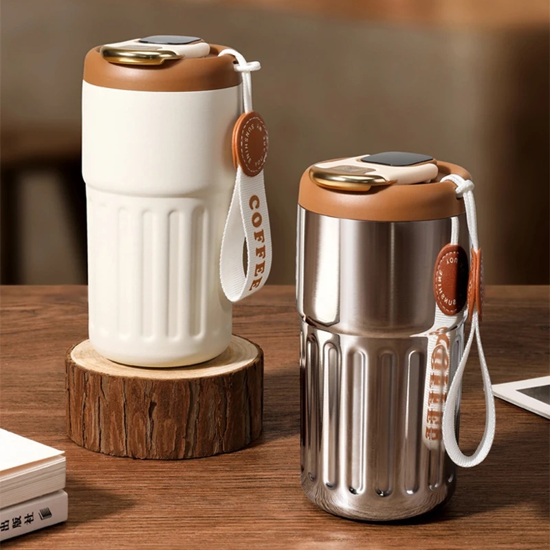 Smart Water Bottle Tracker - Mug kopi insulasi pintar baja tahan
