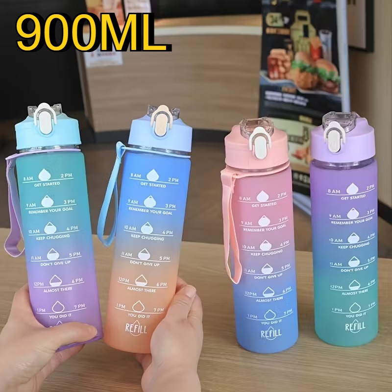 Smart Water Bottle Tracker - Botol Air Olahraga 900ml Tahan Suhu