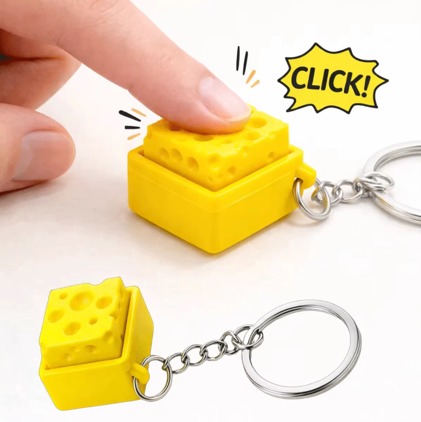 Electronics Latest Gadgets - Gantungan Kunci Mini Keyboard Keju 3D