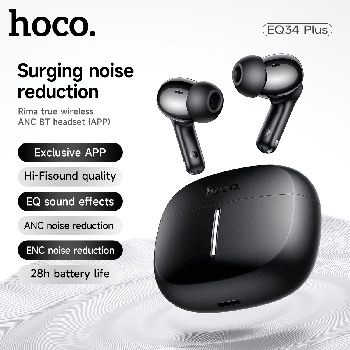 Earbuds Anc Wireless - Earbuds Nirkabel HOCO ANC Peredam Kebisingan