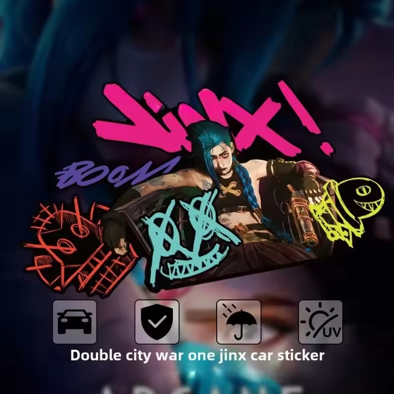 Electric Gadget - Stiker Mobil Reflektif Grafiti Arcane Jinx