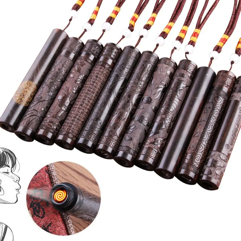Electronics And Gadgets With A - Pemantik Elektronik Kayu Cendana Ukiran Kreatif