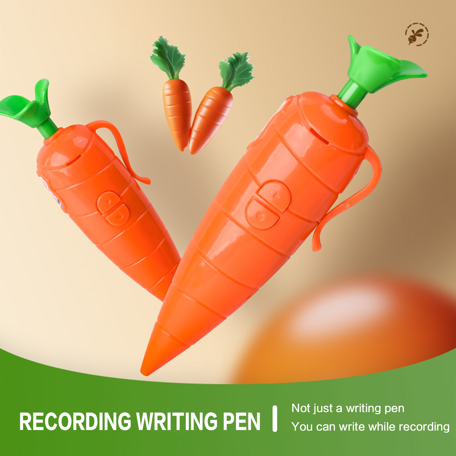Voice Recorder Pen - Pena Perekam Suara Berbentuk Wortel 2-in-1