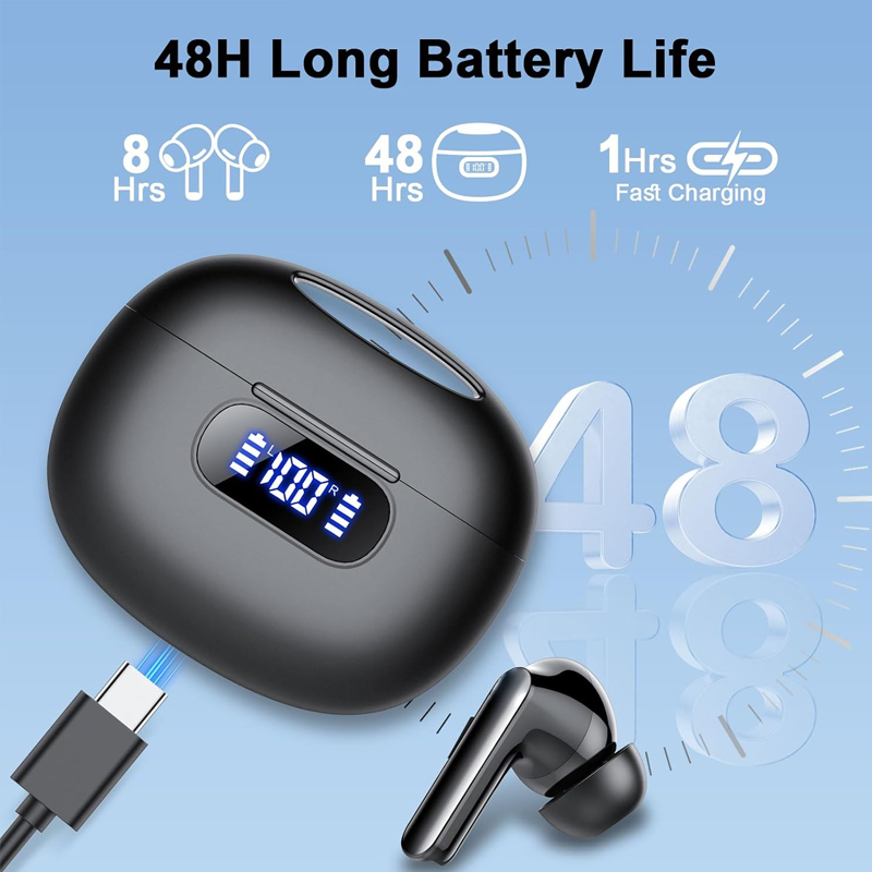 Earphone Nirkabel Baru BT 5.4  - Earbuds Anc Wireless ulasan dan harga