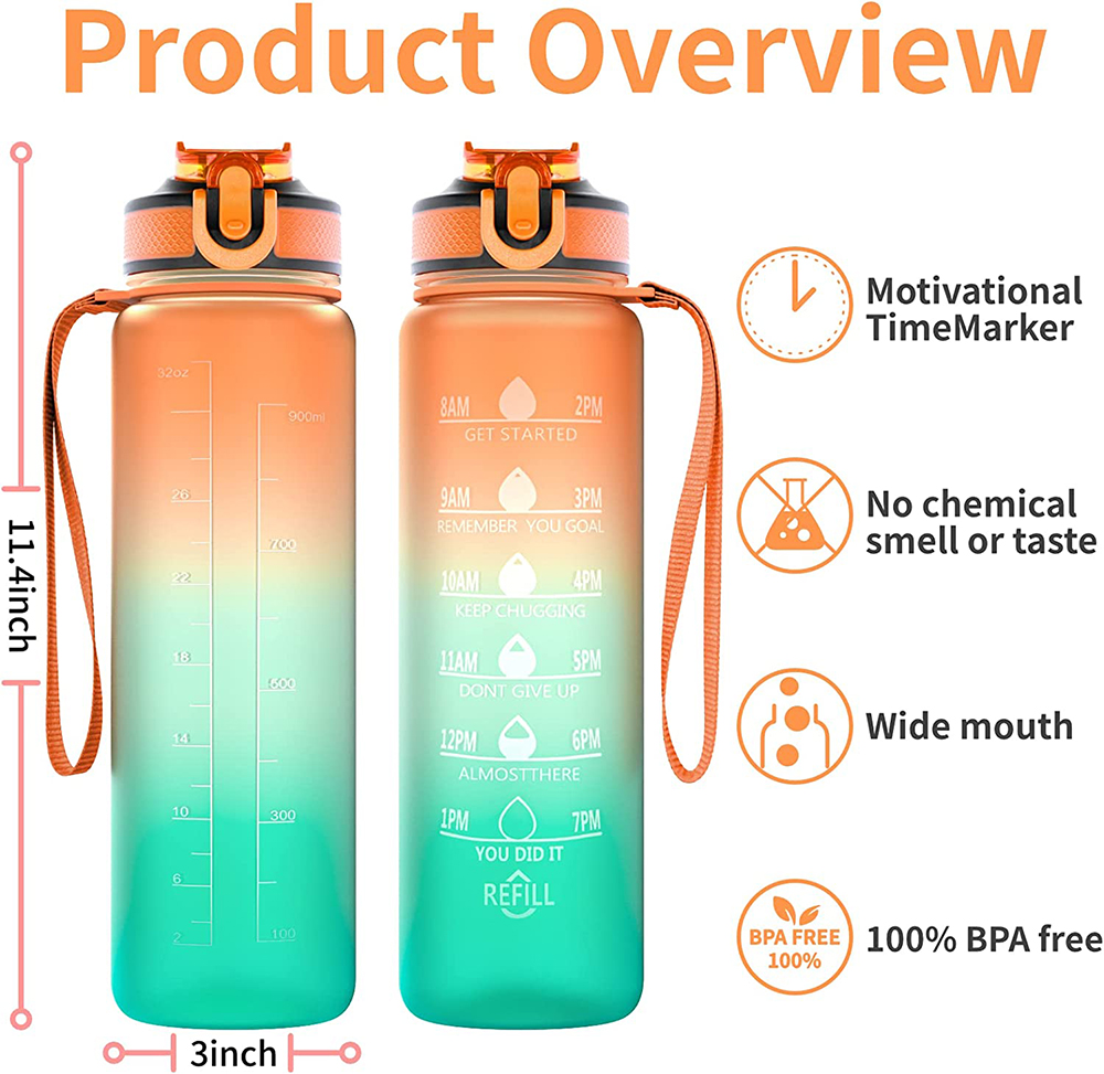 Botol air olahraga motivasi, b - Smart Water Bottle Tracker ulasan dan harga